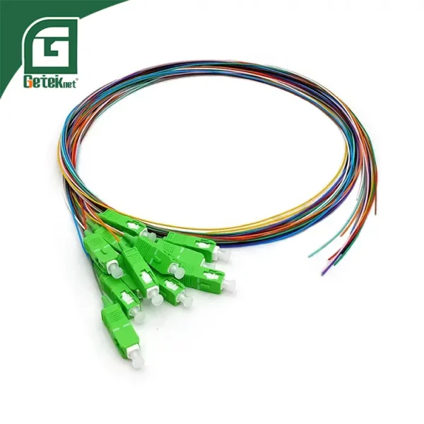 12 Core Fiber Optic Pigtail SC LC FC ST Colored SM MM Fibre Optics ...